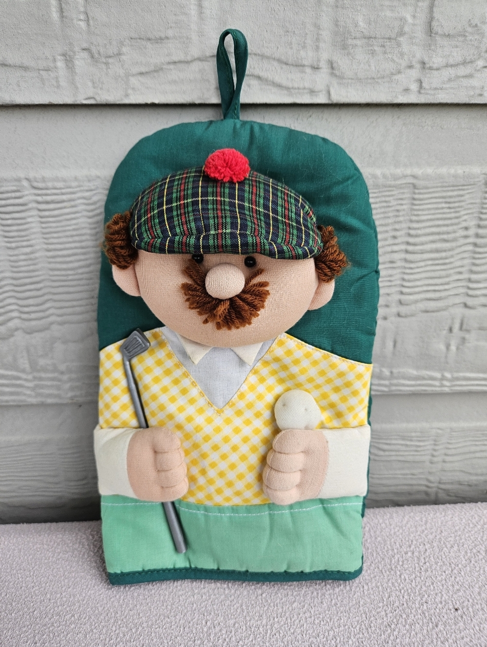 Hott Mitt 3D Oven Mitt Potholder Golfer Golf Green Guy Putter VTG